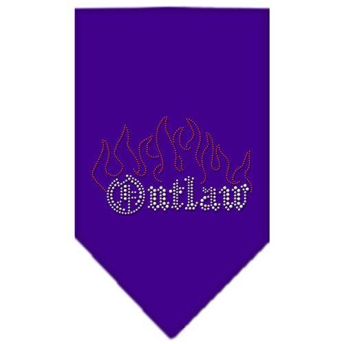 Outlaw Rhinestone Bandana Purple Large